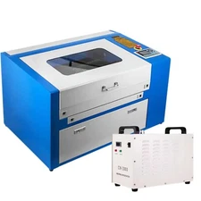 🔥50W Pro CO2 Laser Engraver Engrving Machine 12×20" w/ CW3000 Water Chiller
