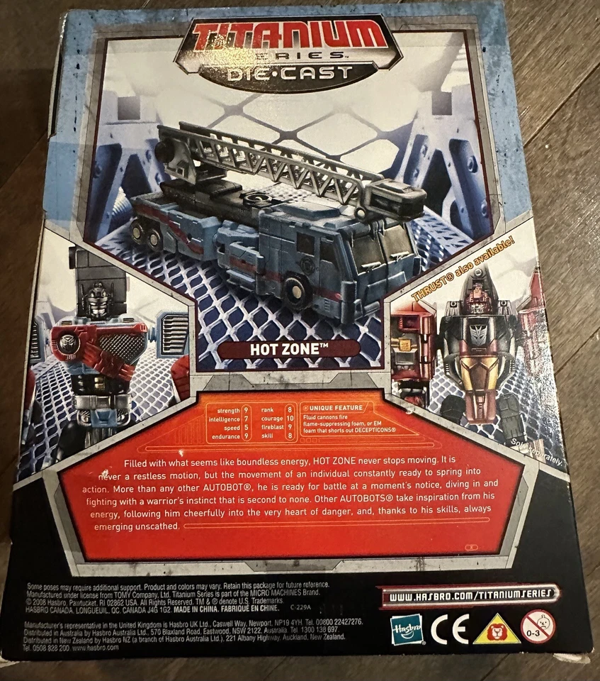 Transformers Hasbro Die Cast Titanium Series HOT ZONE Diecast G1 Metal Magnus - Image 2 of 2