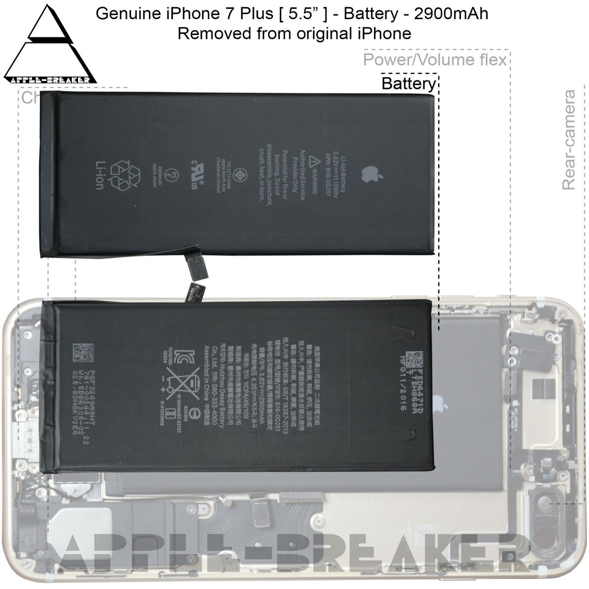 iPhone 7+ PLUS 2900mAh Li-ion Original GENUINE Replacement  Battery