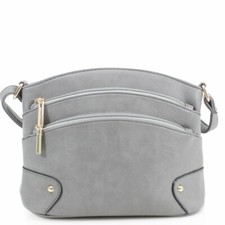 Ladies Zip Cross Body Messenger Bag Women Shoulder Handbag UK New (219)