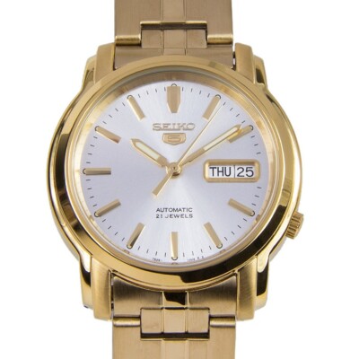 Seiko 5 Sport Automatic SNKK74K1 Gold Stainless Steel White Dial