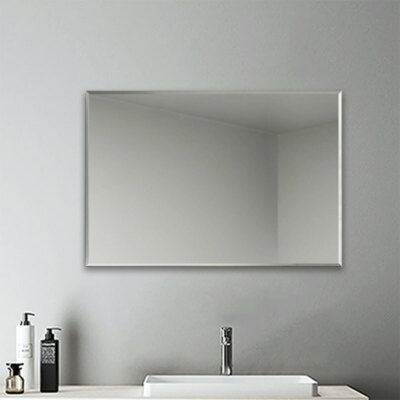 Frameless Unframed Bathroom Badroom Plain Mirror Wall Hanging Fixings ...