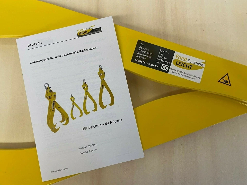 Holzzange Forstzange Verladezange Rückezange Holzgreifer Größe L 1000kg - Bild 2 von 4