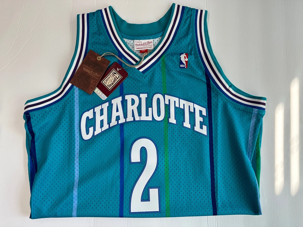 Larry Johnson Charlotte Hornets Mitchell Ness NBA Authentic