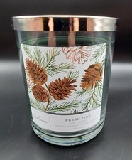NEW Hallmark Fresh Pine Soy Blend 3 Wick Jar Candle 16 oz. Pine & Birch Winter 