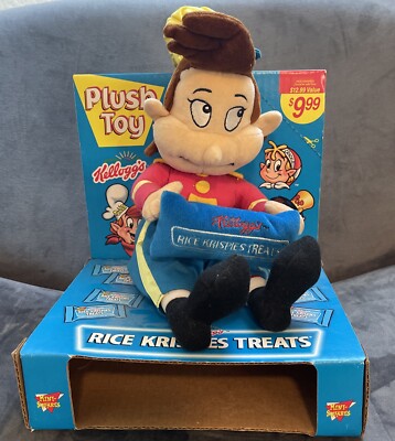 Kelloggs POP from Rice Krispies (Snap, Crackle & Pop) Plush Doll 10  HTF RARE