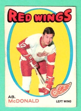 (1) AB MCDONALD  1971-72 O-PEE-CHEE  # 134 RED WINGS GOOD  CARD (F5984)