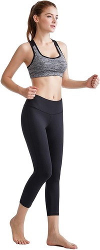 Oalka Women's Yoga Capris Running Pants 