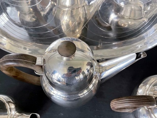 Large Mexican Modern Sterling Silver Coffee Tea Serving Set William Spratling - Picture 9 of 12