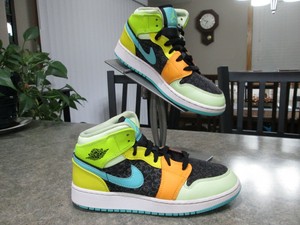 Nike AIR JORDAN 1 Aurora Green BQ6931-037 Mid Sz 6 Y EUR 38.5 GREAT COND |  eBay