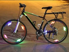 Set (3) LED MultiColor Bike BLING FUN Spoke Wheel Flashing Safety Light. Be Seen
