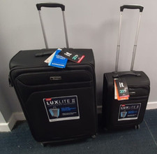 It Luggage Black Lux Lite II Trolly 2 Set, TSA Locks, rrp £285 CR047 LD