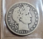 1913 BARBER HALF ~ NICE AND ORIGINAL VG