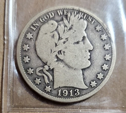 1913 BARBER HALF ~ NICE AND ORIGINAL VG