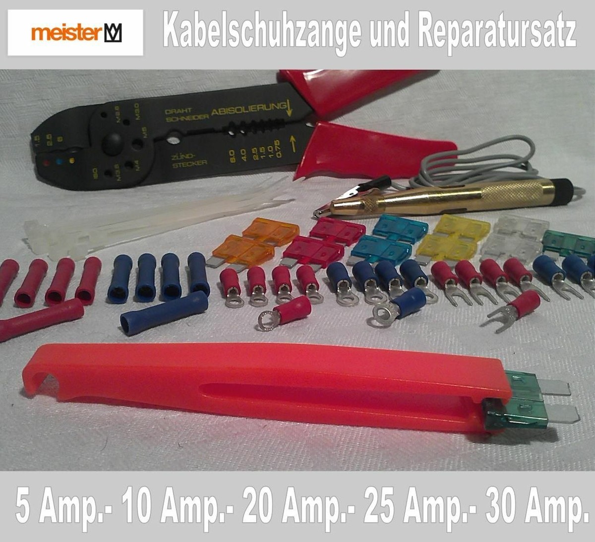 Crimpzange 1250 Teile Kabelschuhzange Set Kabelschuhzange 0,25-10 mm²