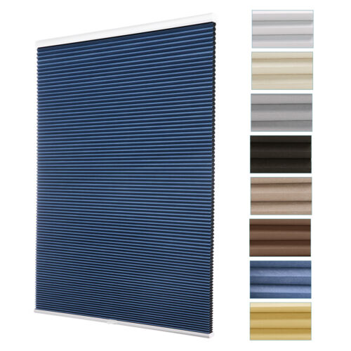 100% Blackout Custom Cordless Cellular Window Shades Honeycombs Blinds-64in High