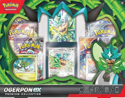 Ogerpon-ex Premium-Sammlung 2024 | 3 Holo-Karten & 6 Boosterpacks