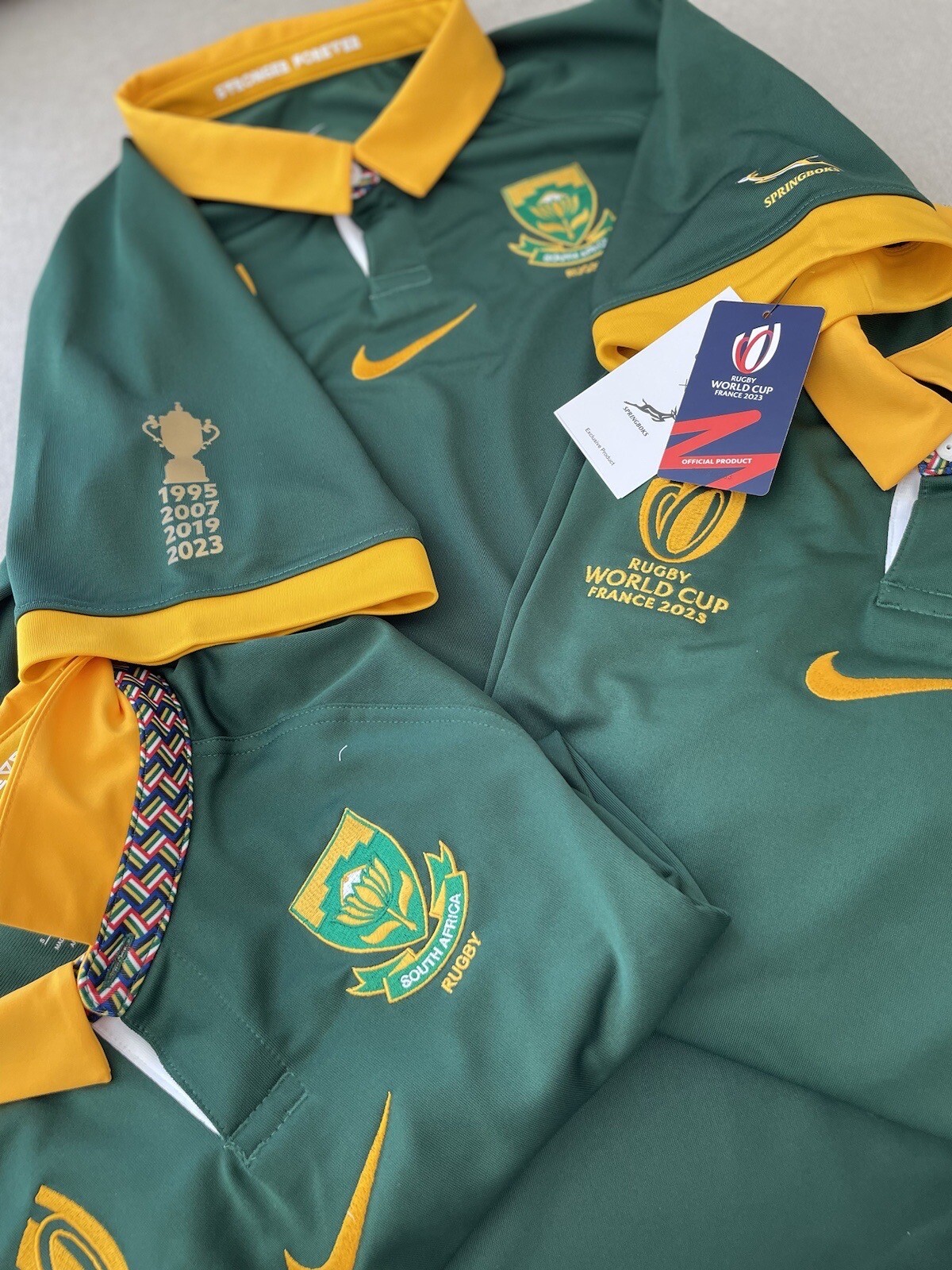 Nike South Africa Springboks 2023 Rugby World Cup Jerseys Xl, L, M, S