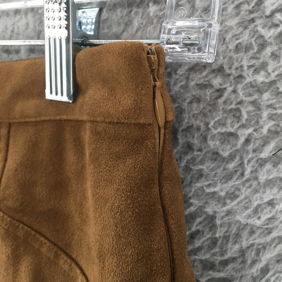 Minifalda Abercrombie & Fitch línea A para mujer 6 marrón informal cremallera lateral mosca Foto 2 de 4