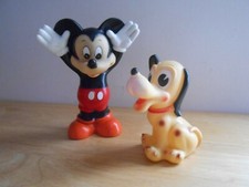 Ancien Jouet Pouet Disney Mickey et Pluto