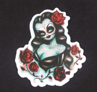 Gothic Undead Beauties Day Of The Dead Sticker 2.38'' x 2'' (N)