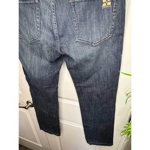 BCBGMaxazria Sz 30 Oil Wash Mid Rise Straight Leg Stretch Denim Jeans - Picture 5 of 9