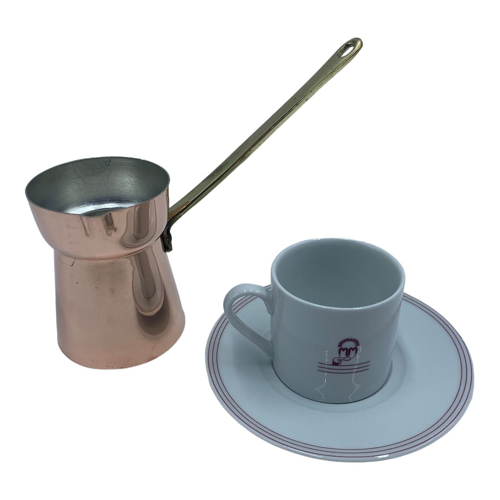 Kutahya Kurukahveci Turkish Coffee Pot W/ Porcelain Espresso Cup