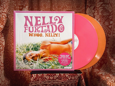 SEALED Nelly Furtado Whoa Nelly! PINK + ORANGE Vinyl 2LP  loose 7 promiscuos