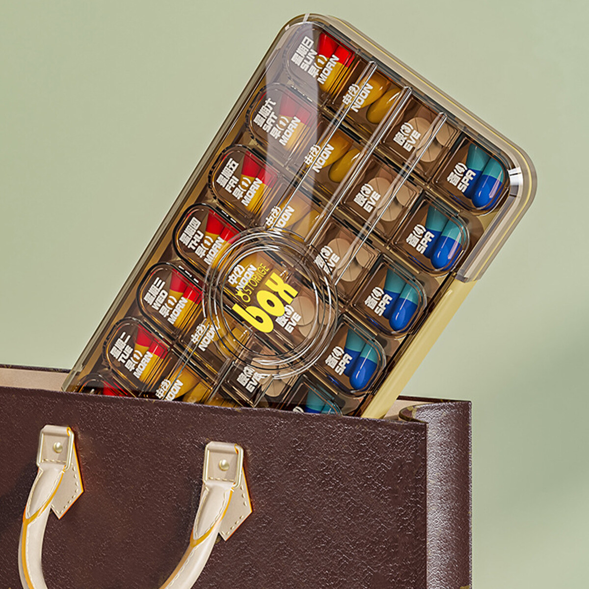 Pill Box 7 Days 21 Grids 3 Times A Day Pills Case Portable Pill pill-box-7-days-21-grids-3-times-a-day-pills-case-portable-pill