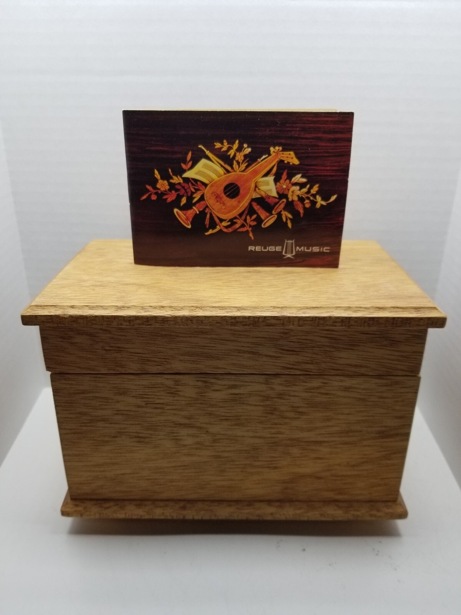 Vintage Reuge Musical Music Jewlery Box Send In The Clowns Wooden