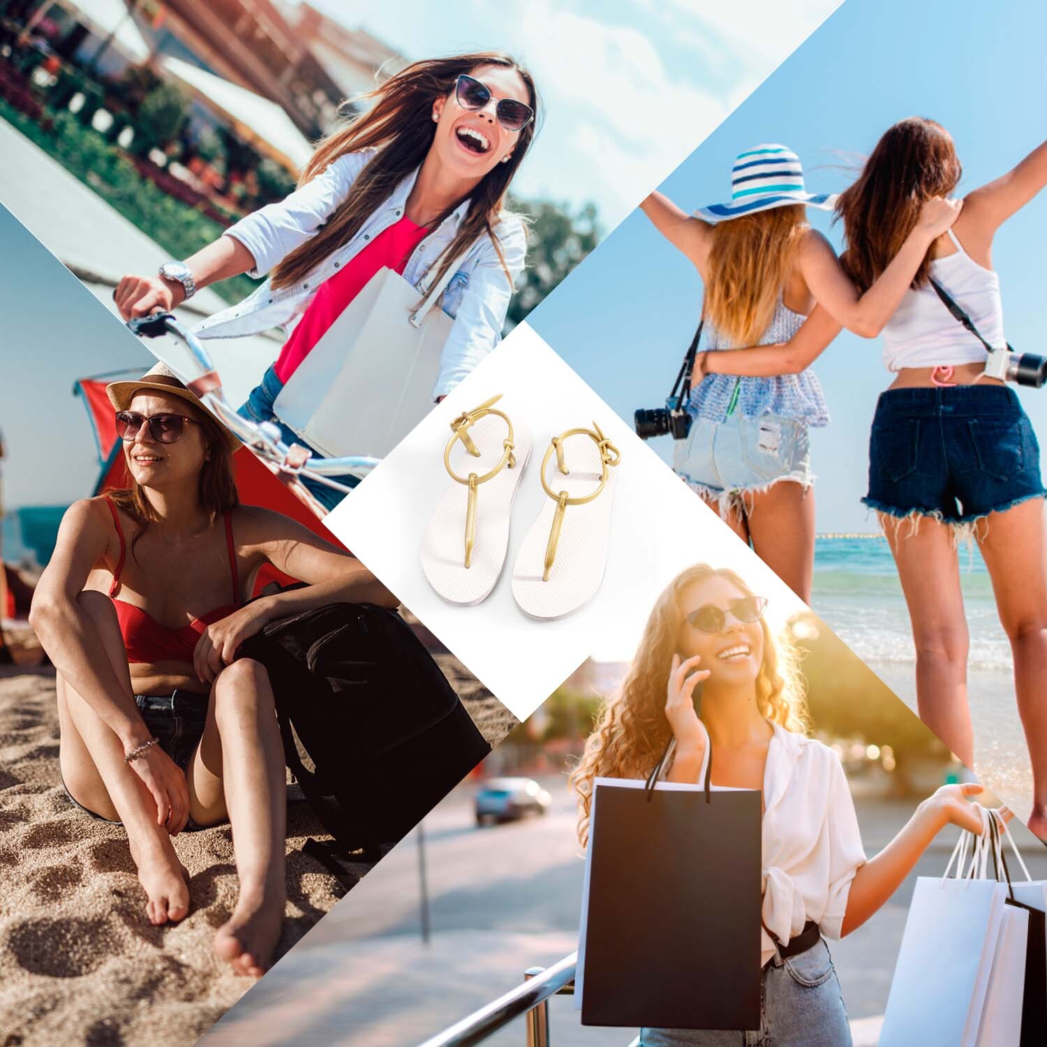 Low-Wedge Women Orthopedic Sandals Casual Flat Shoes Flip Flops Ladies Anti-Slip