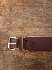 Amish hand crafted full-grain cowhide brown leather holster belt