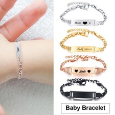 Personalized Name Bracelet for Baby  Toddler - Stainless Steel Charm Bracelet