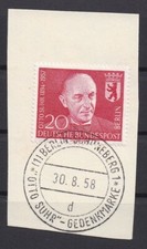 Stamp Germany Berlin Otto Suhr 1st day of death 30.08.1958