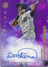 Cristian Santana - Autograph - 2021 Topps Inception Baseball - #PA-CS /75 Tigers