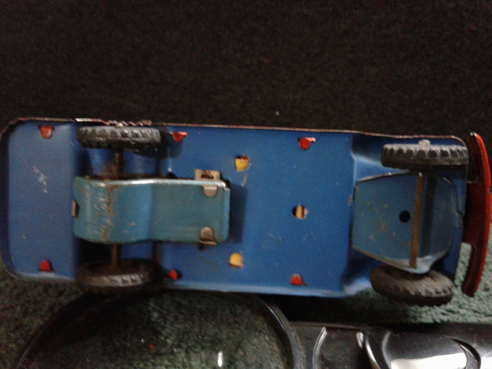 Vintage Tin Litho TM Trade Mark No. 1 Fire Truck w/Ladder & Bell, Japan