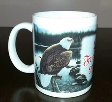 Leanin' Tree American Bald Eagle Let Freedom Ring coffee Mug Cup