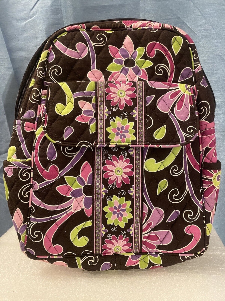Vera Bradley Petal Paisley Small Backpack Retired Print Navy  display picture 3