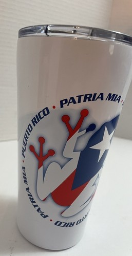 Puerto Rico Coffee Thermos Mug Stainless Steel Puerto Rico Flag - Picture 2 of 8