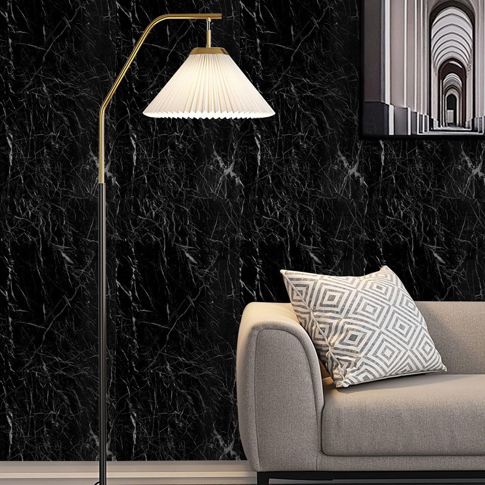 Black Marble Contact Paper, Marble Peel and Stick Wallpaper for Counter