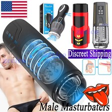 Male Masturbaters Automatic HandsFree Rotating Cup Thrusting Stroker Men Sex Toy