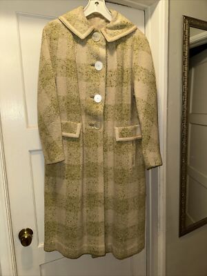 VINTAGE 60S BULLOCK'S WESTWOOD ORIGINAL WOVEN WINTER COAT JACKET SZ M-L
