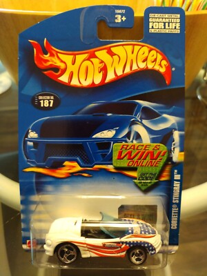 2002 Hot Wheels Chevrolet Corvette Stingray III White No.187