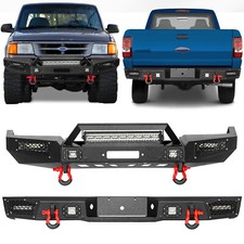Offroad For 1993-1997 Ford Ranger Steel Front Rear Bumper Wwinch Plate Lights Offroad For 1993-1997 Ford Ranger Steel Front Rear Bumper Wwinch Plate Lights