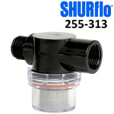 SHURFLO FILTER / STRAINER 1/2" THREAD - SCREW ON  IN-LINE WATER FILTER 255-313
