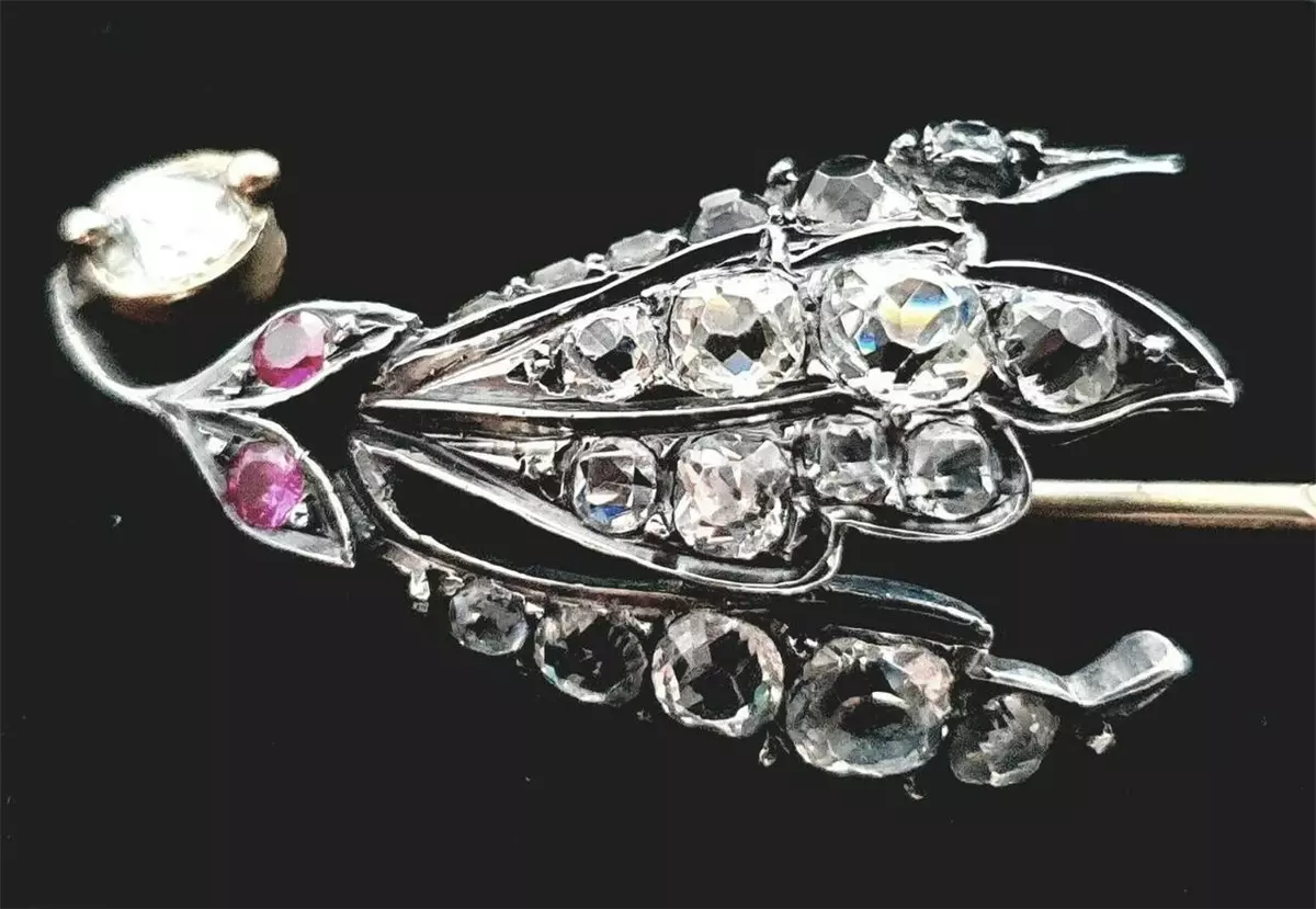 Antique Imperial Gold Silver Victorian Romanov Brooch Stick Pin Tsarist Jewelry eBay