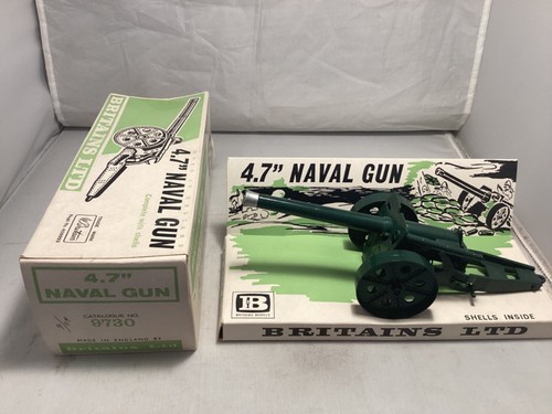 BRITAINS 9730 4.7” NAVAL GUN ( 1:32 Scale ) BOXED - No Shells - Picture 8 of 12
