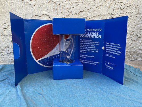 Vintage Pepsi Drinking Glass Swirl Twisted Promotional Partner Gift - Picture 2 of 11