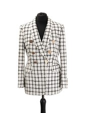 Womens BALMAIN Style Tweed Double-Breasted B...