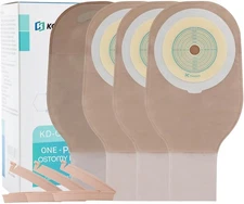 25 Pack Ostomy Bags, One Piece Colostomy Bag Ostomy Supplies, 15-65mm Cut-to-...